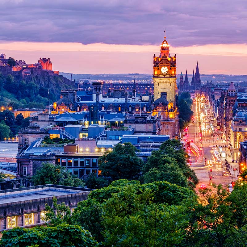 Pulsant Edinburgh dawn square